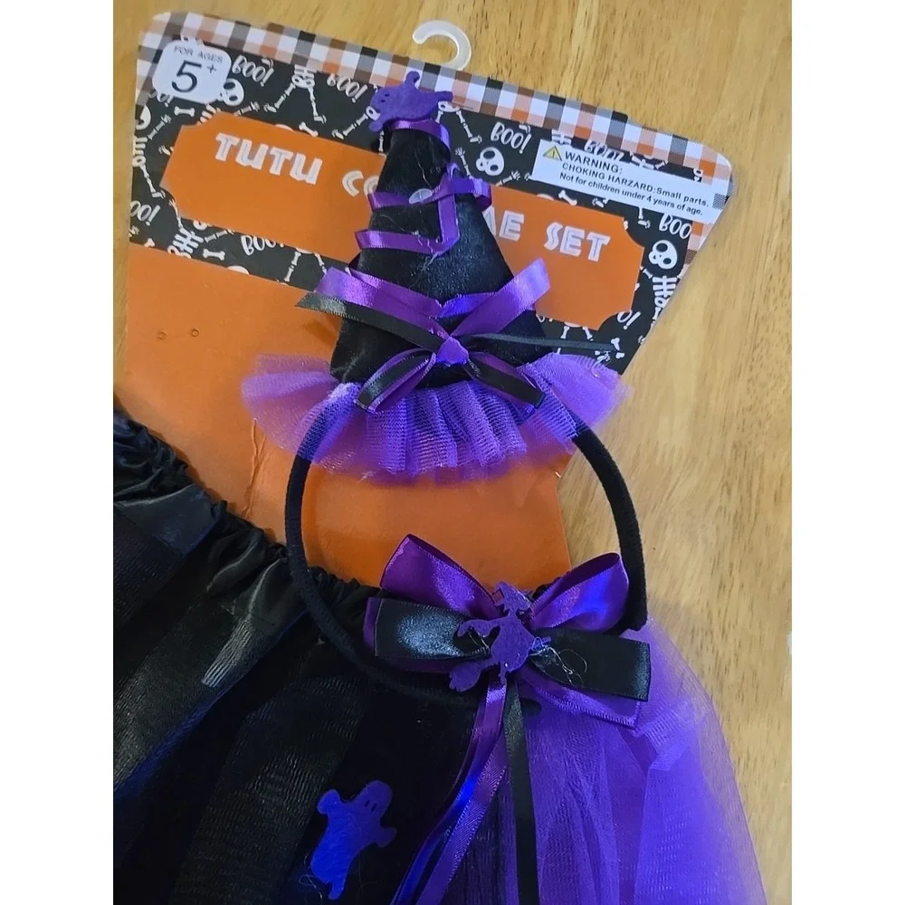 Halloween Witch costume Girls Tutu Set Fairy Ages 5 + Dress Up NWT New Ballerina